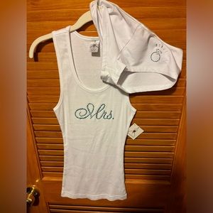 Bride tank top & boy short set size large brand new